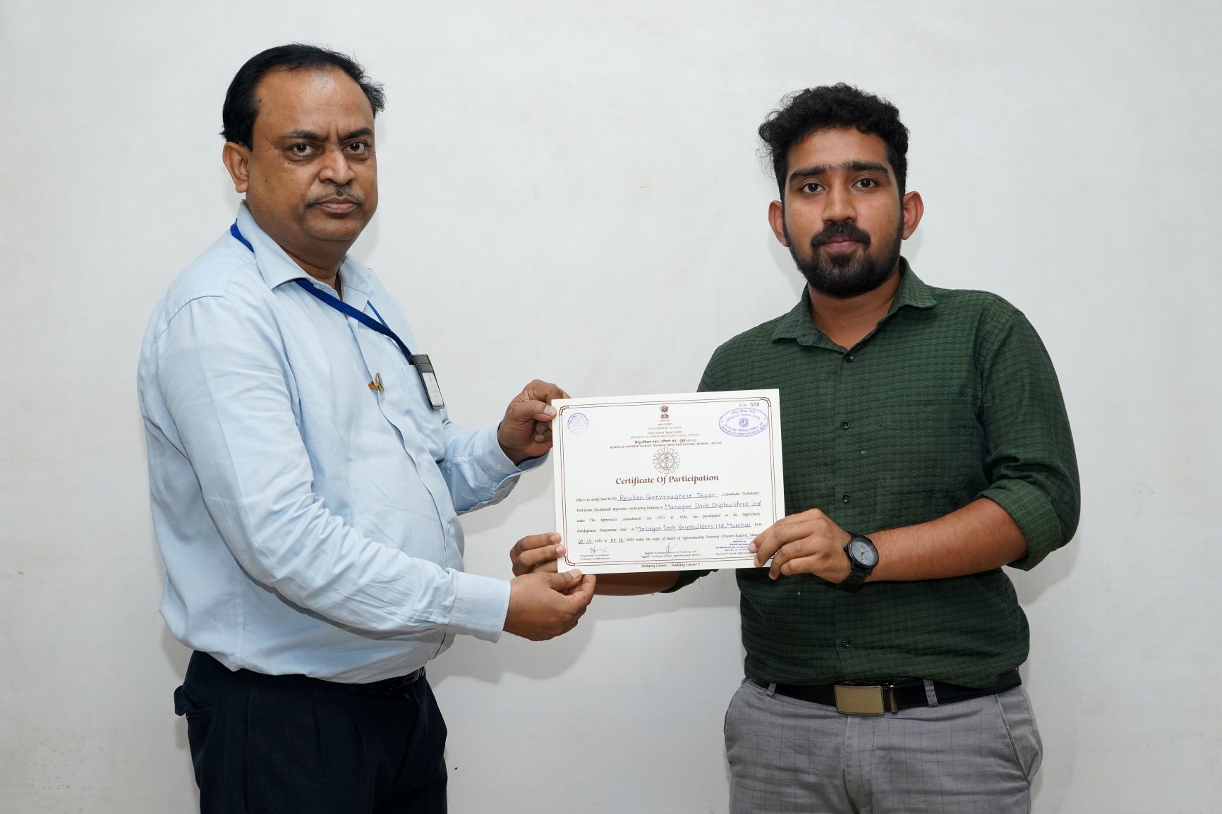 MDL Apprentice Training School, Certificate Distribution Of ''Supervisory Development Program'' For Graduate/Diploma Apprentices Under The Apprentices Act, 1961 - 16.03.2023